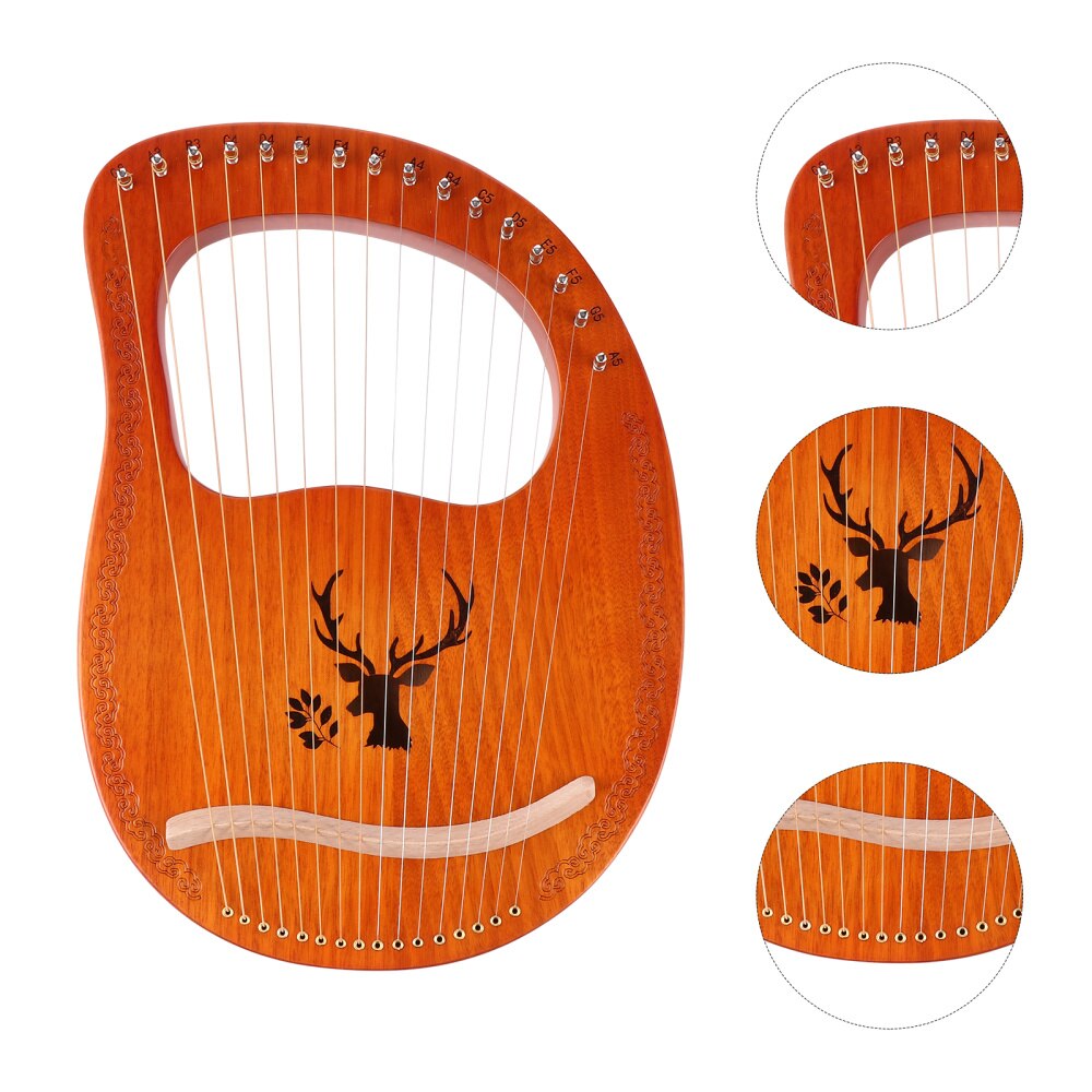 ARPA de madera, instrumento Musical para niños y adultos, 16 cuerdas