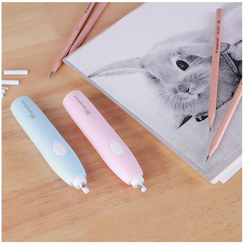 Electric Pencil Eraser Kit Battery Operated Highlights Erasing Effects Office Students Electric Eraser for Sketch Stationery Art