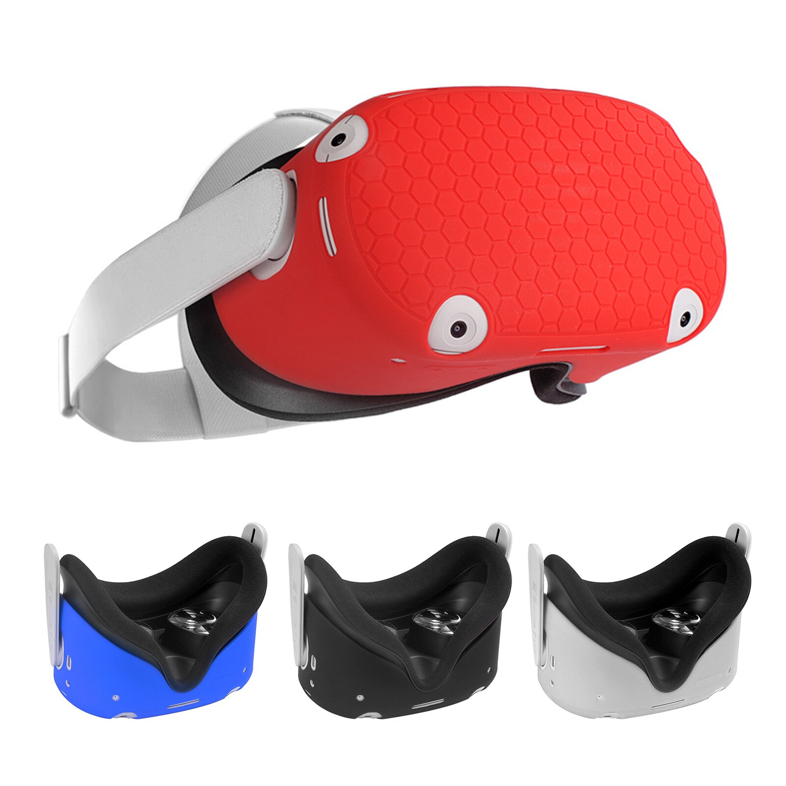 Vr Helm Beschermende Front Cover Voor Oculus Quest 2 Siliconen Anti-Throw Bescherming Shell Voor Oculus Quest 2 Headset accessoires