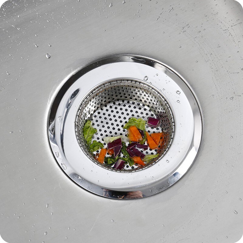 1PC Stainless Steel Mesh Sink Hair Filter Bathroom Drain Hole Bathtub Wash Basin Filter Debris Strainer Metal Channel Filter