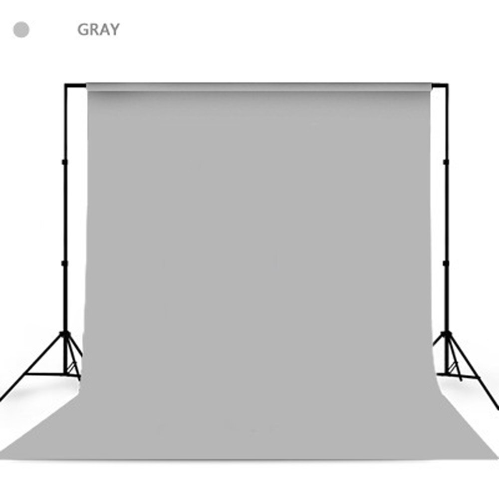 200*300cm /100cm solid baggrund til fotografering baggrund foto rekvisitter plus ikke-vævet stof stof tiktok belysning 9 farve  ne045: 2000 x 1000 / Grå