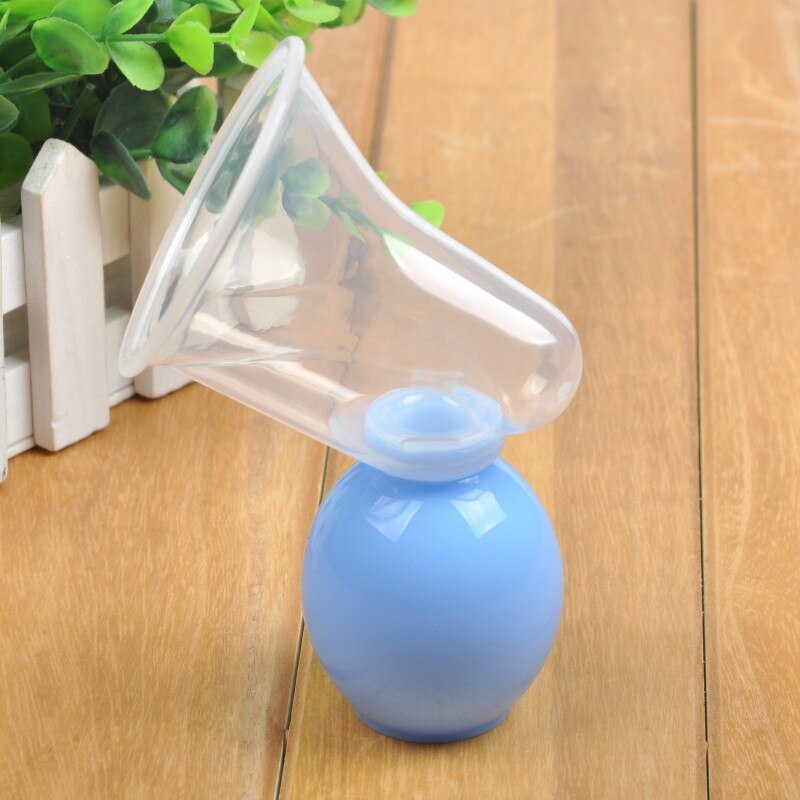 Portable Baby Feeding Breast Function Material Pump Pumps Bottle Silicone Mother Manual Nipple With: Blue