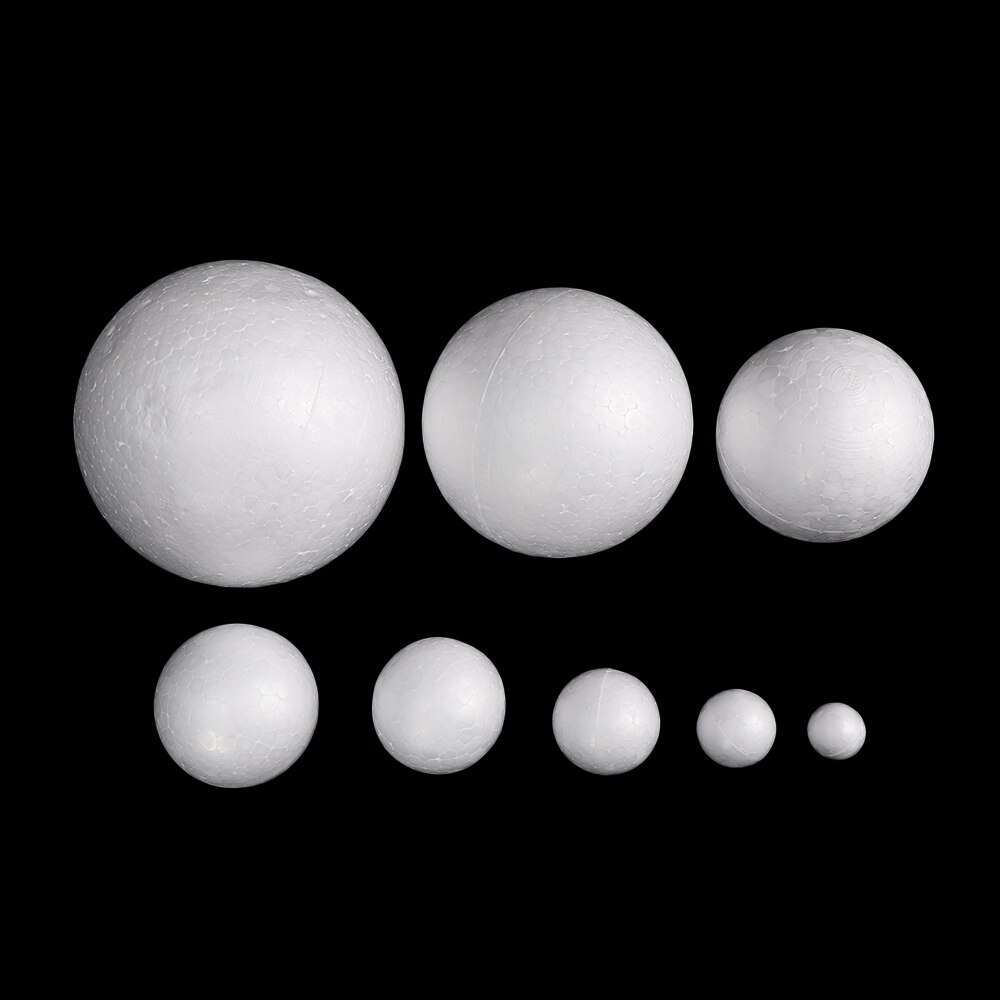 Bolas de poliestireno para manualidades, bolas de espuma blanca de 20-120mm para manualidades de navidad, de poliestireno para decoración de bodas, Fiestas y Navidad, 1 unidad
