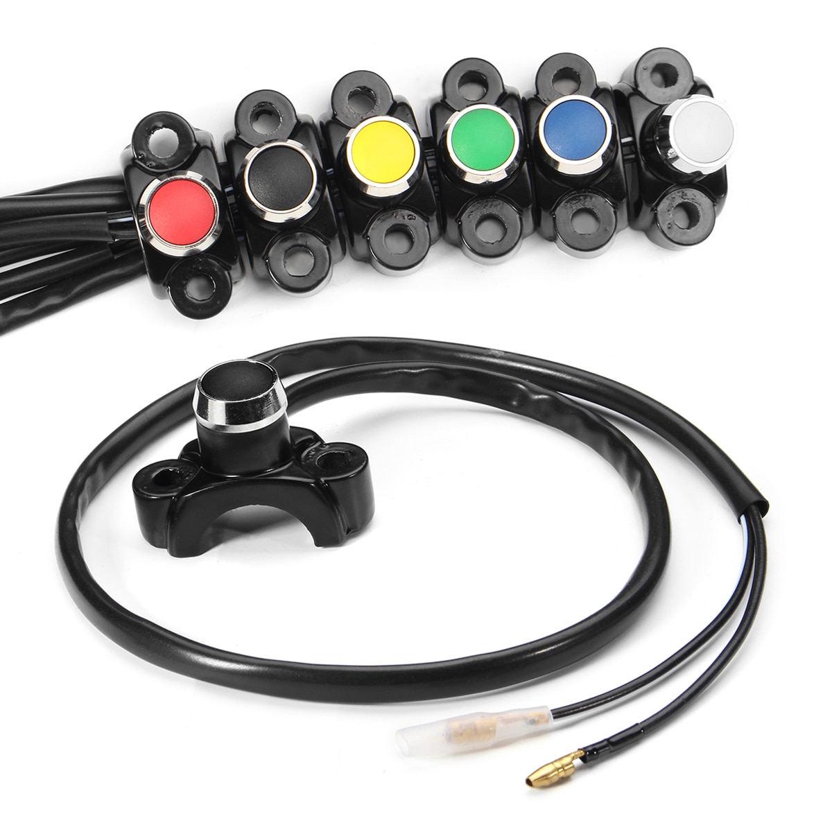 22mm CNC Billet Universal Motorcycle Dirt Bike ATV Engine Stop Start Kill Switch Button Engine Start Kill Switch