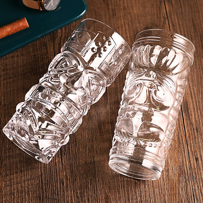 Verre de Bar grimace en verre épais pour cocktail, verre de totem, verre , jus de boisson, verre