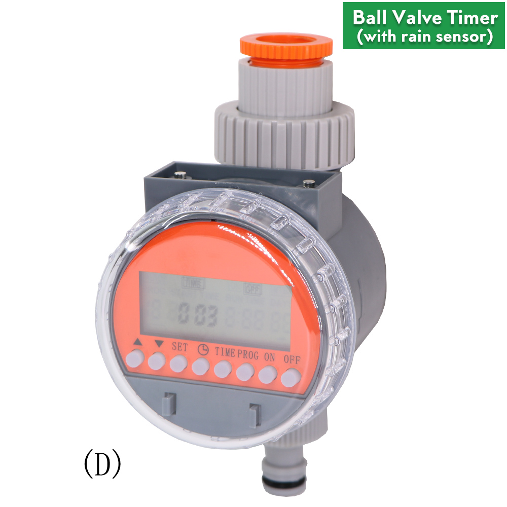 LCD Watering Timer Automatic Drip Irrigation Digital Programmable Garden Lawn Hose Faucet Water Controller Auto Manual Mode: D