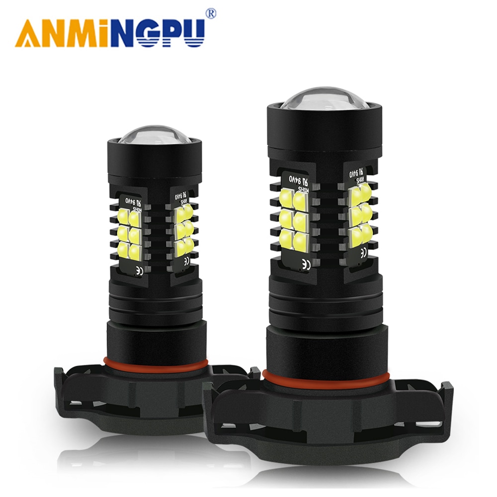 ANMINGPU 2X H16 5202 LED-nebelscheinwerfer H11 H8 H9 HB3 9005 HB4 9006 H7 LED-lampen PSX24W PSX26W P13W LED Auto Nebel Lampe 21SMD 3030Chips
