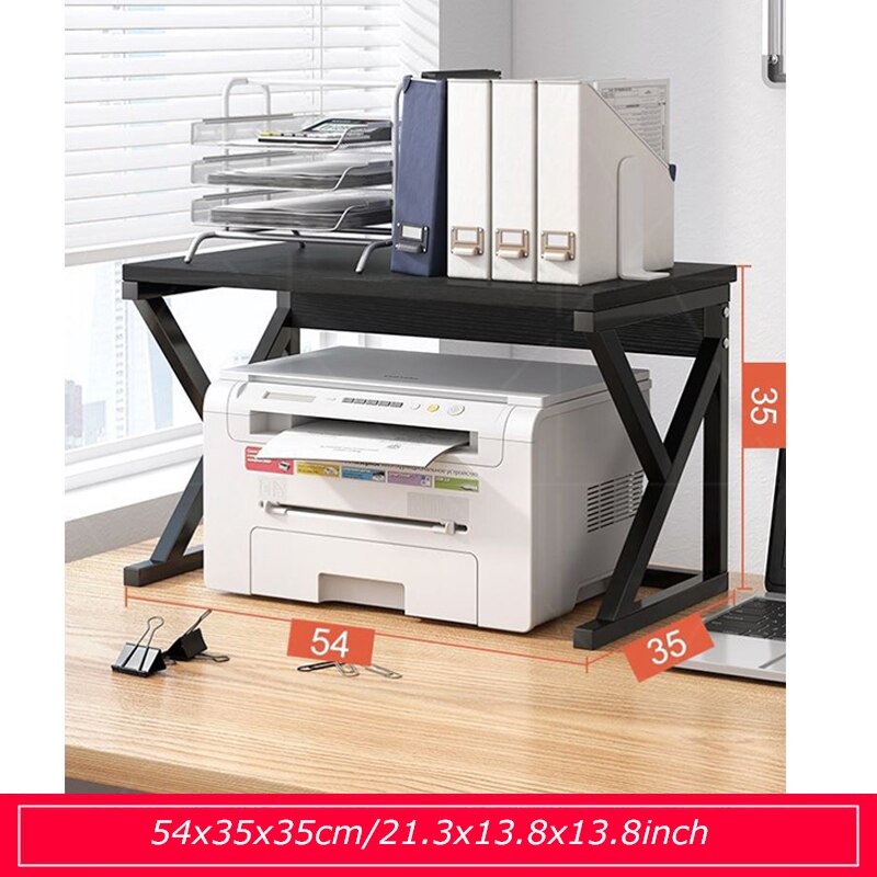 Printer Stand, Desktop Printer Shelf for Home Kitchen Shelf Micro Oven Duplicator Files, Books Storage Rack: F