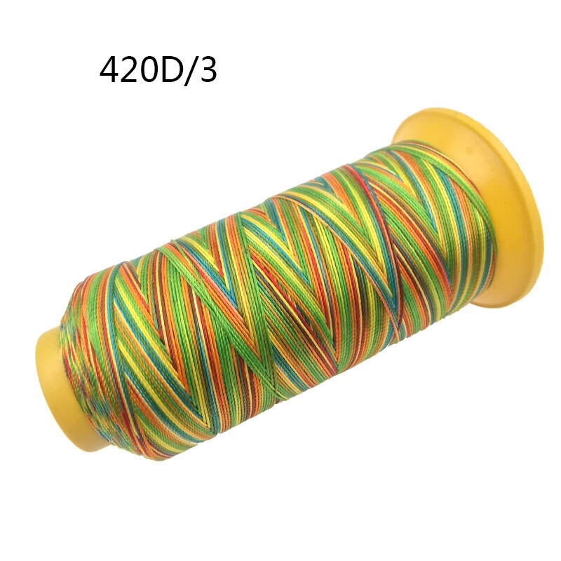 Hilo de coser de nailon de alta resistencia, hilo de coser de Color arcoíris, accesorios de cuero, accesorios de ropa, 150D: 420D 3