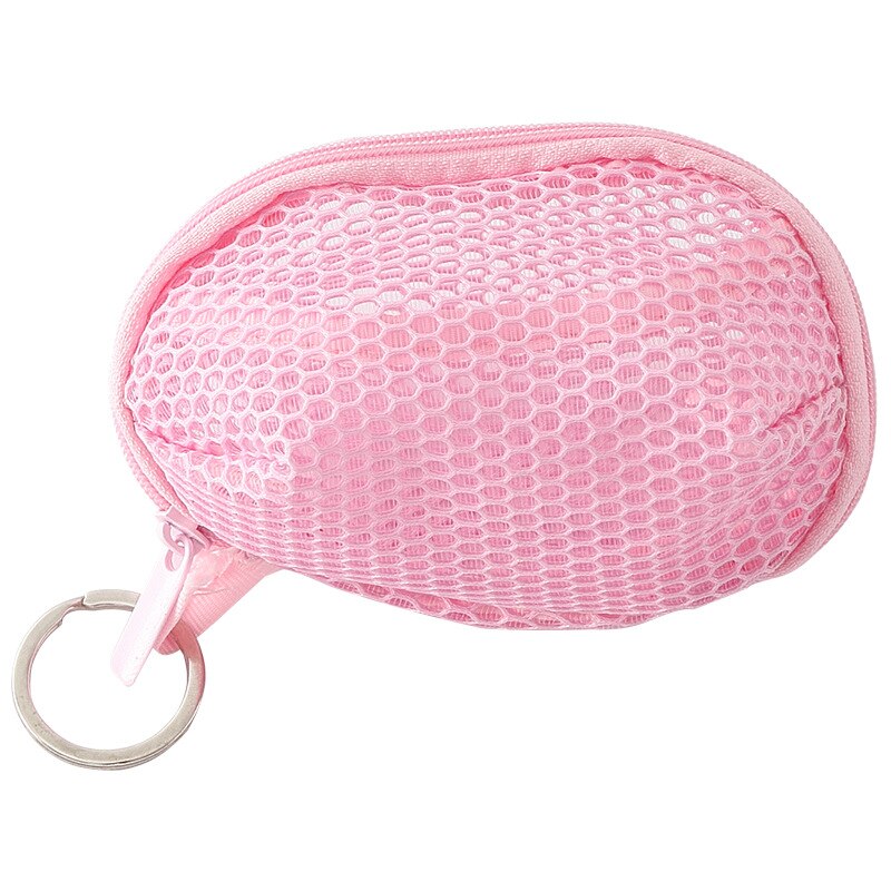 Fashion Mini Women Zipper Coin Purse Small Storage Pouch Girls Kids Polyester Mesh Key Coin Bag Convenient 5 Colors Small Wallet