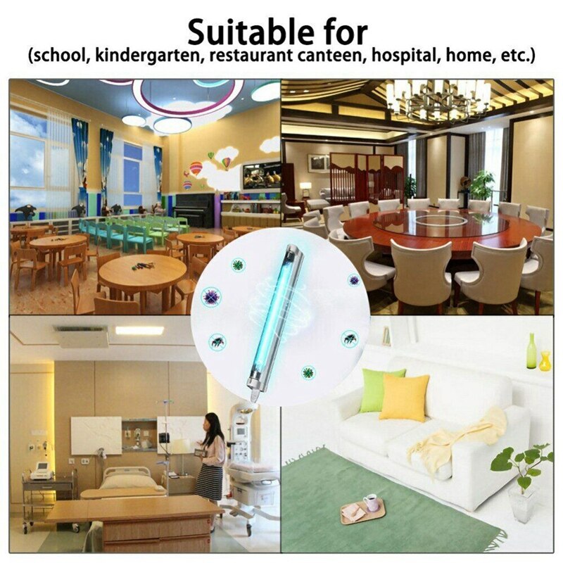 UVC UV Keimtötende Lampe 8W 220V Lampe mit Unabhängige Schalter (EU-STECKER)