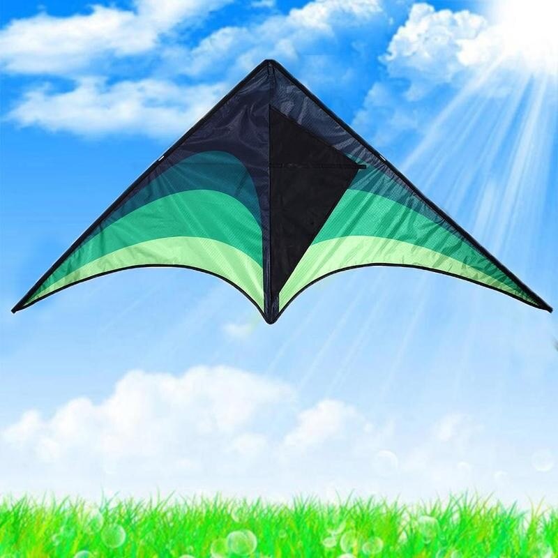 Small grassland kite with 30m string lines, suitable for adults and children, colorful birds, 210t thick nylon ripstop kites, outdoor flying bird toy for kids