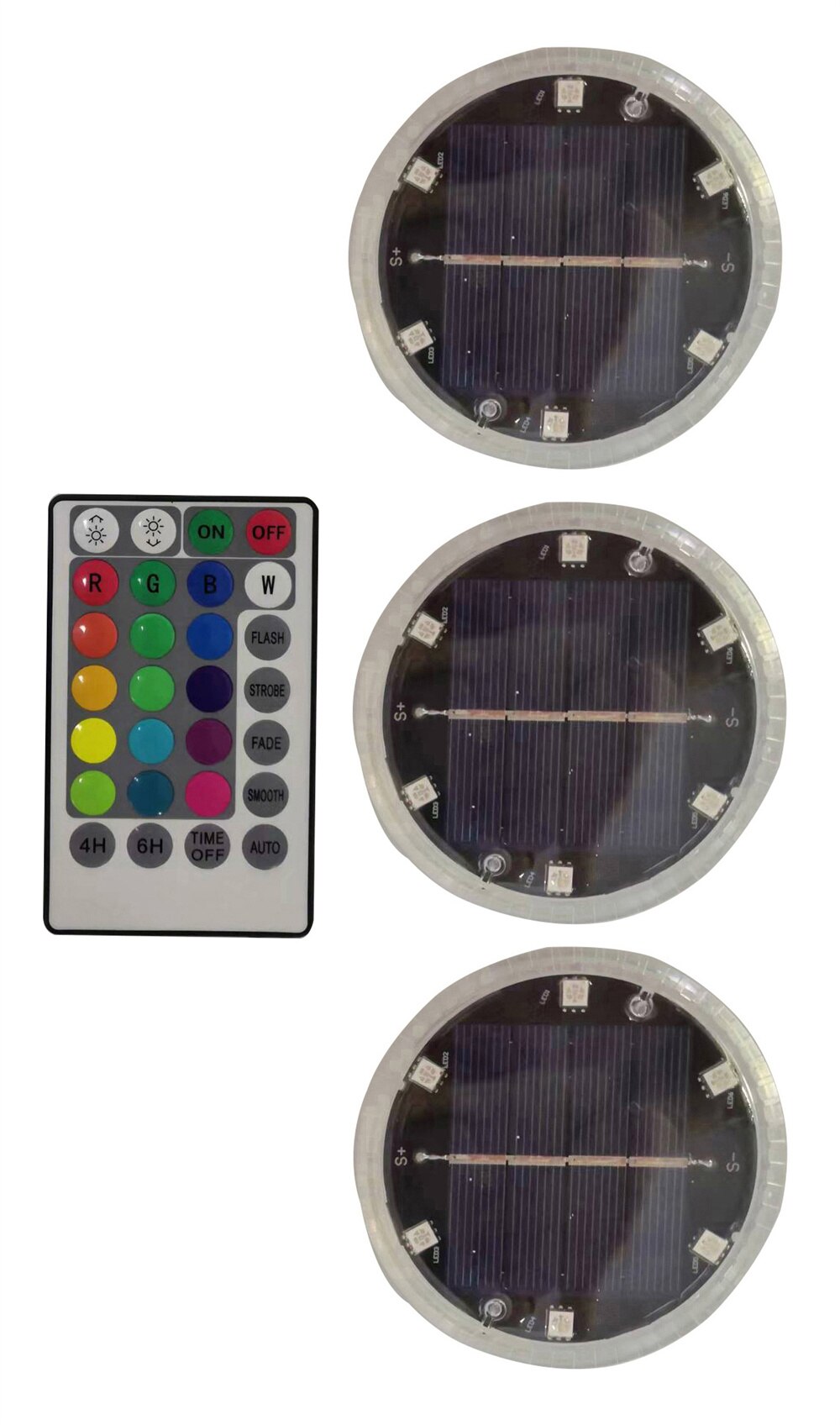 Solar LED Submersible Light Remote Control Underwater Night Lamp Pool Float Light For Swimming Pool Aquarium Fishing Lighting: 3 Lamp 1 controller