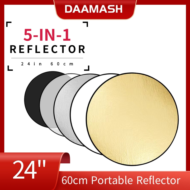 Draagbare Opvouwbare Ronde Fotografie Reflector Fotostudio Outdoor Licht Diffuser Multi-Disc met Draagtas 60 cm