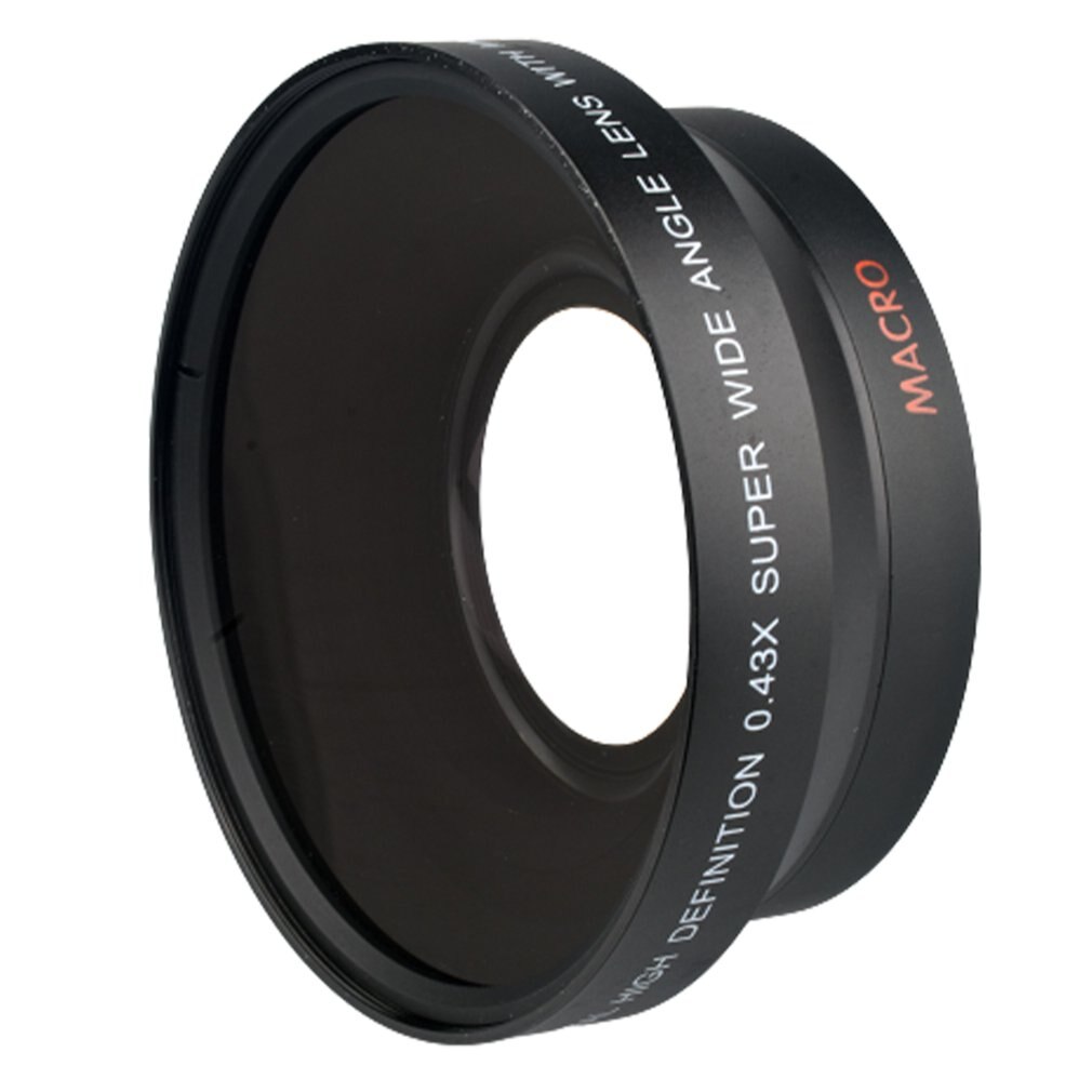 67mm 0.43X lente gran angular cristal óptico Ultra lente ojo de pez gran angular para cámaras digitales