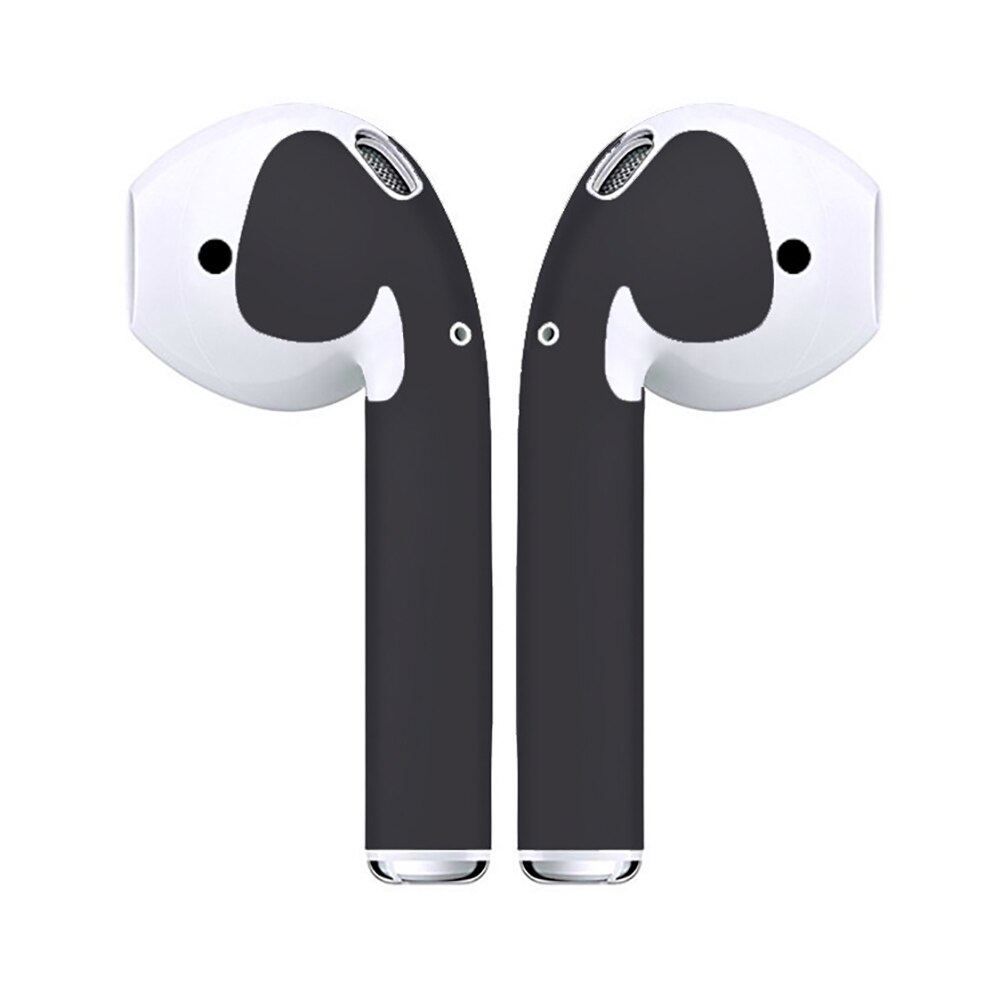 Effen Kleur zelfklevende Anti-kras Sticker Cover voor Appels Air-Pods Oordopjes: Grey