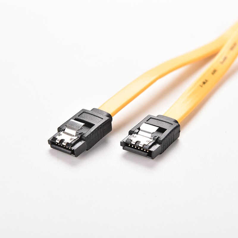 2 Pcs serial ATA SATA 3 RAID Data HDD Hard Drive Disk Signal Cables Yellow Red Straight High Speed SATA Data Cable