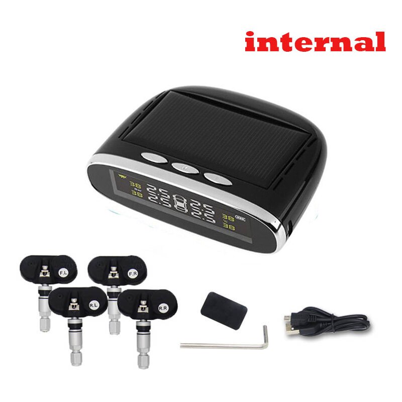 Tpms Bandenspanning Monitor System Engels App Zonne-energie Usb Tpms Autoband Druk Sensoren Systeem Alarm Tpms