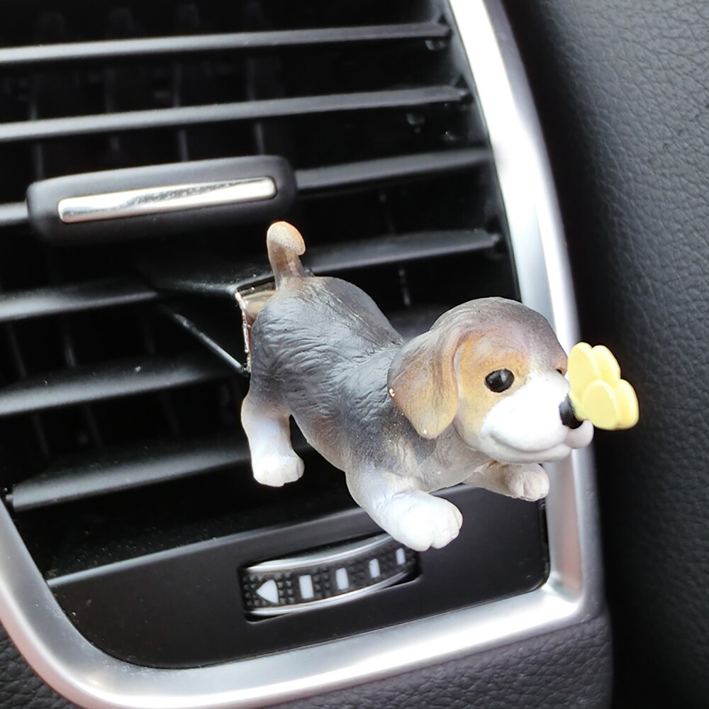 Biludluftningsklemme sød dekoration fransk bulldog corgi beagle figur dejlige biler interiør stikkontakt hund indretning tilbehør