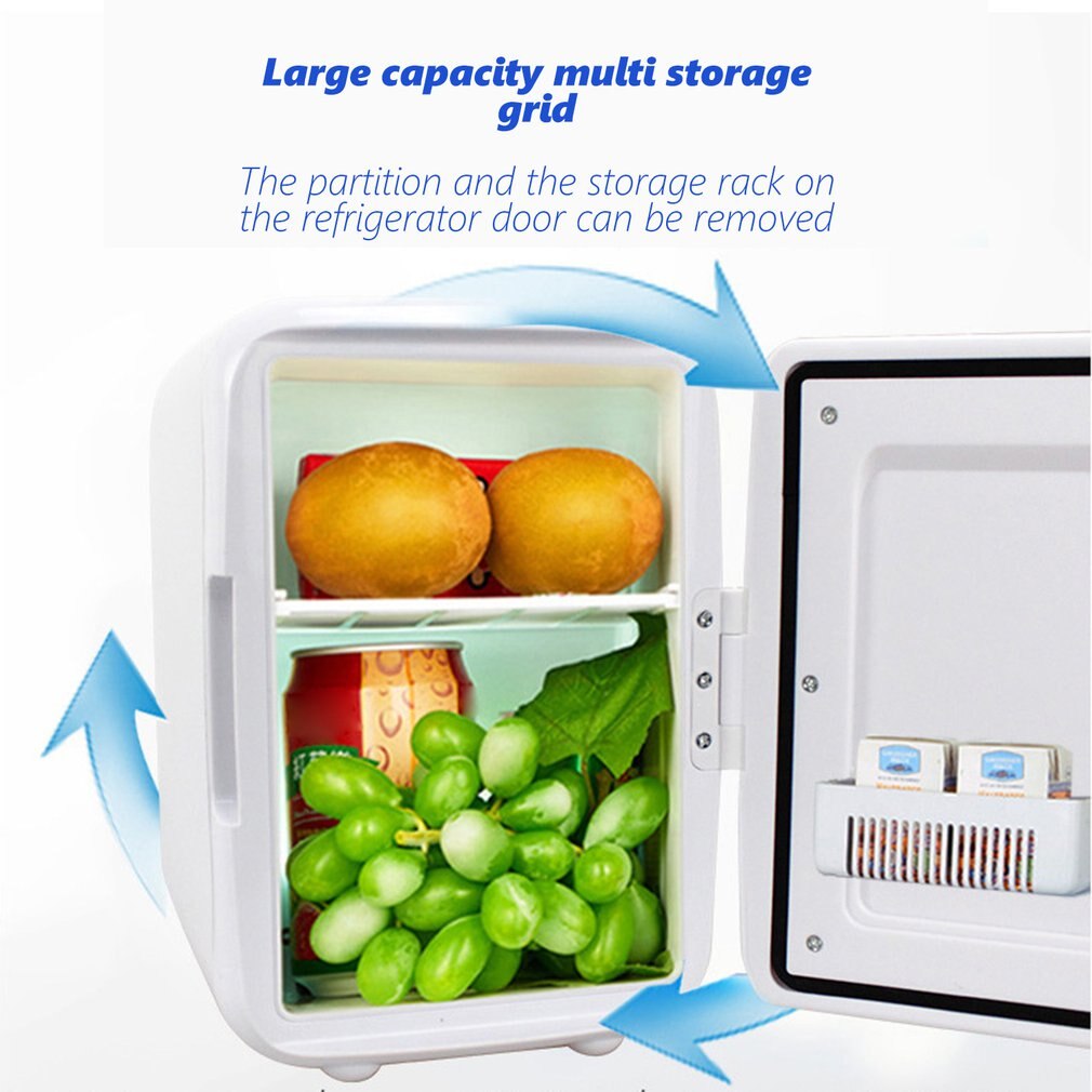 4l geladeira carro mini frio e quente pequeno frigorífico casa de carro duplo-uso pequeno dormitório doméstico geladeira