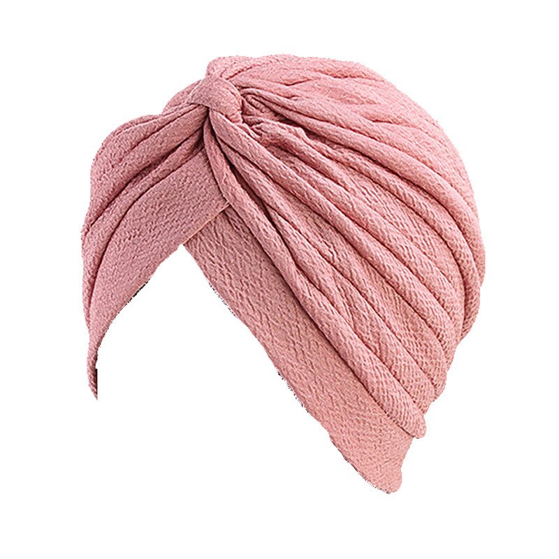Muslimsk huvudduk keps kvinnors håravfall hårskydd tråd förtjockad elastisk tyg indisk mössa kemoterapi hijab populär: Läderpulver