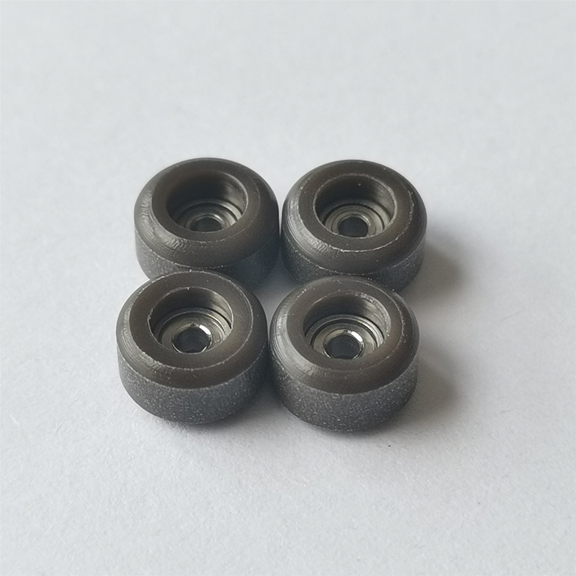 Basic Shape CNC Fingerboard Wheels with High Speed Bearing: Brown
