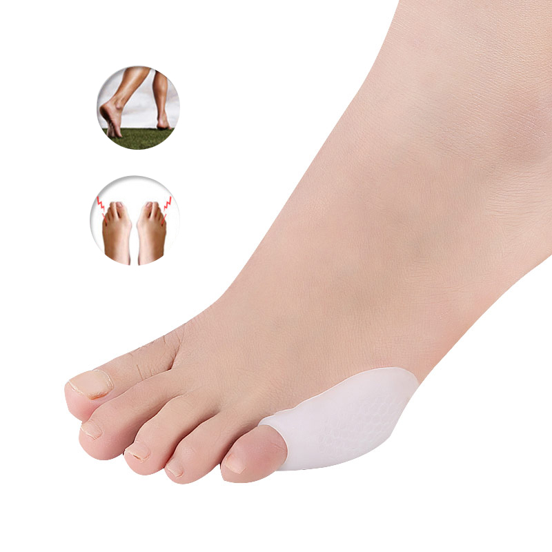 Pexmen-Corrector de juanetes de Gel, Protector para aliviar el dolor de callos, herramienta para el cuidado de los pies, 2 o 4 piezas: Gris claro