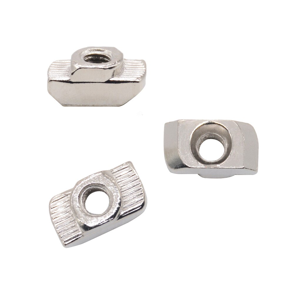 Karbonstål t type muttere festeelement aluminium kobling  m3 m4 m5 m6 til eu standard 3030 industriell aluminium profil til kossel