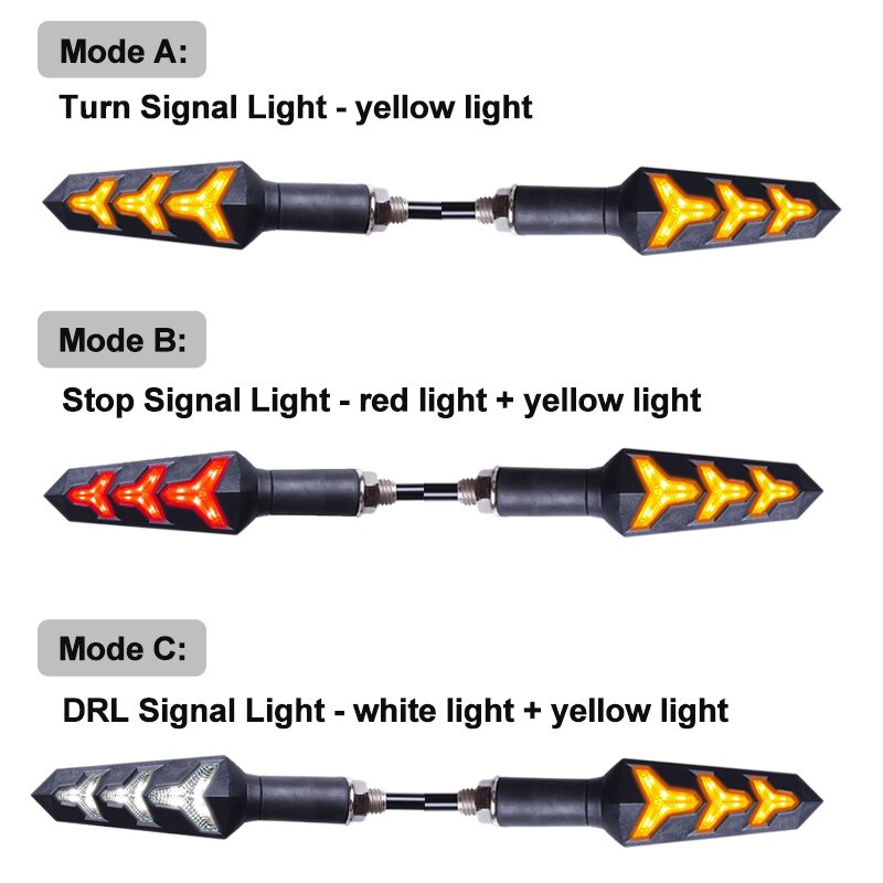 Karcle 2/4 pièces clignotant LED moto clignotants construit relais clignotant moto Stop Signal frein éclairage