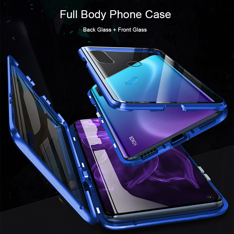 Magnetic Case For huawei honor 20s MAR-LX1H 6.15" Double side tempered Glass phone cover on honor 20 s s20 honor20s Metal coque