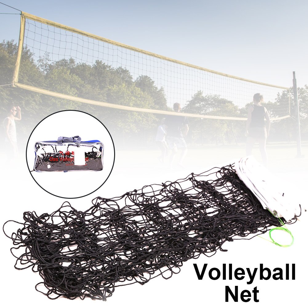 Filet de volley-ball Standard 9.5x1m avec sac de rangement Portable, filet de compétition pour l'extérieur et l'intérieur