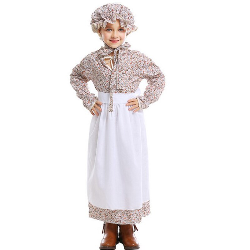 Mother and Girl Halloween Grandama Wolf Costumes Fairy Tale Peformance Outfits