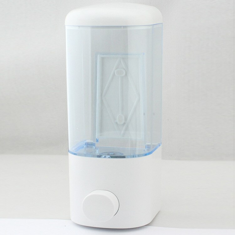 Double 450ml Liquid Soap Dispenser Wall-mounted Bathroom Shampoo Shower Bottle Manual Lotion Pump Washroom Kitchen Accessories: Single white