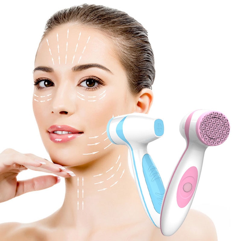 Electric Facial Cleansing Brush Ultrasonic Face Deep Cleanser Skin Pore Cleaner Face Massage Scrubber Lifting Visage