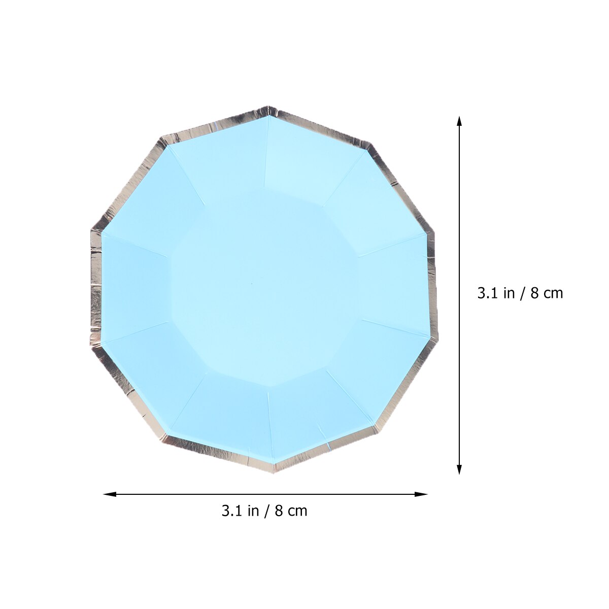 8 stuks 7 Inch Papieren Borden Bronzing Rand Wegwerp Servies Bruiloft Verjaardagsfeestje Schotel Platen Banket Verzamelen Bestek