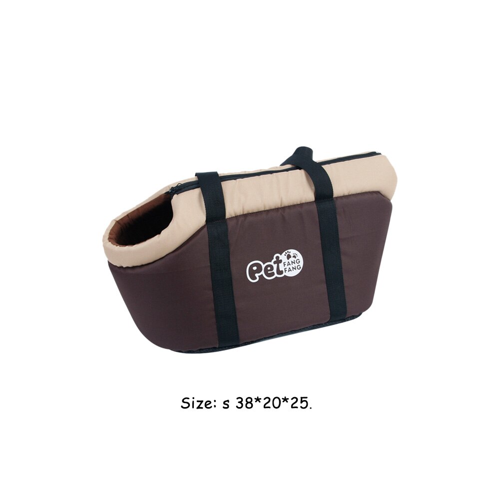 Grand sac à bandoulière de transport pour chat, sac de voyage pour petit chien, sac à dos pour animal de compagnie: Coffee / M