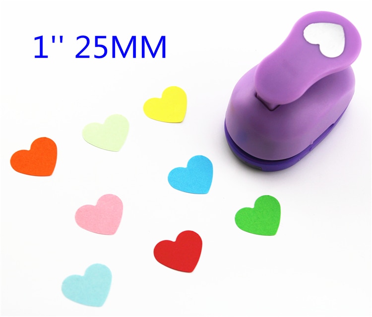 free ship 1'' heart shaped paper cutter scrapbooking punches paper punch eva foam punch child diy craft punch scrapbook S293711