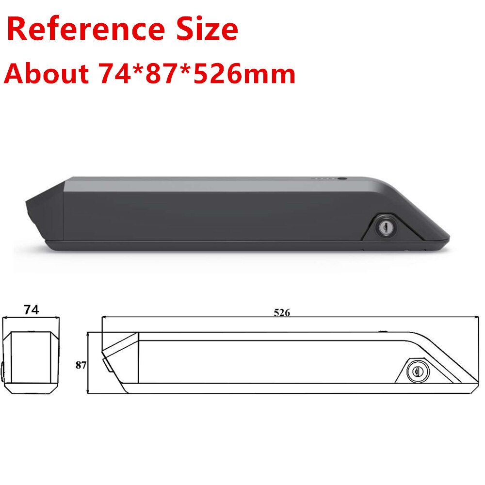 36Volt 48Volt Electric Bike Battery Box 50 52 pcs 18650 cells E-bike Battery Case Solutions Side Open Release Ebike Battery Box