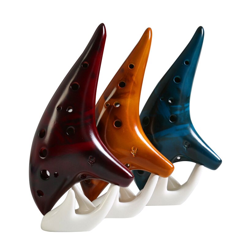 12 Holes Smoked Ocarina Submarine Style Musical Instrument Music Lover Beginner Instrument DO2