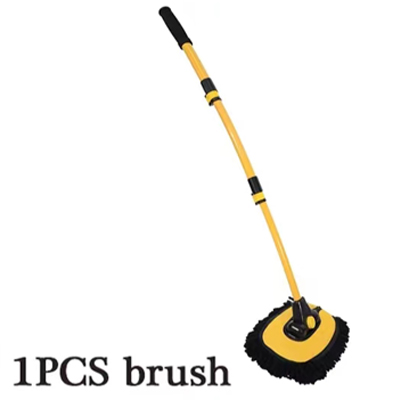 Nuovo lavaggio auto Mocio Spazzola per pulizia Telescopico Manico lungo Mocio per pulizia Barra piegata retrattile Spazzola per lavaggio auto Strumenti per la pulizia dell'auto