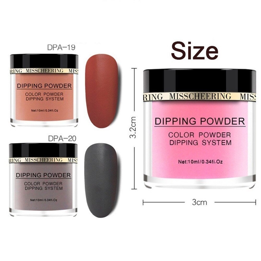 Ongles paillettes couleur mate dégradé Nail Art poudre sans lampe Cure ongles Art décorations