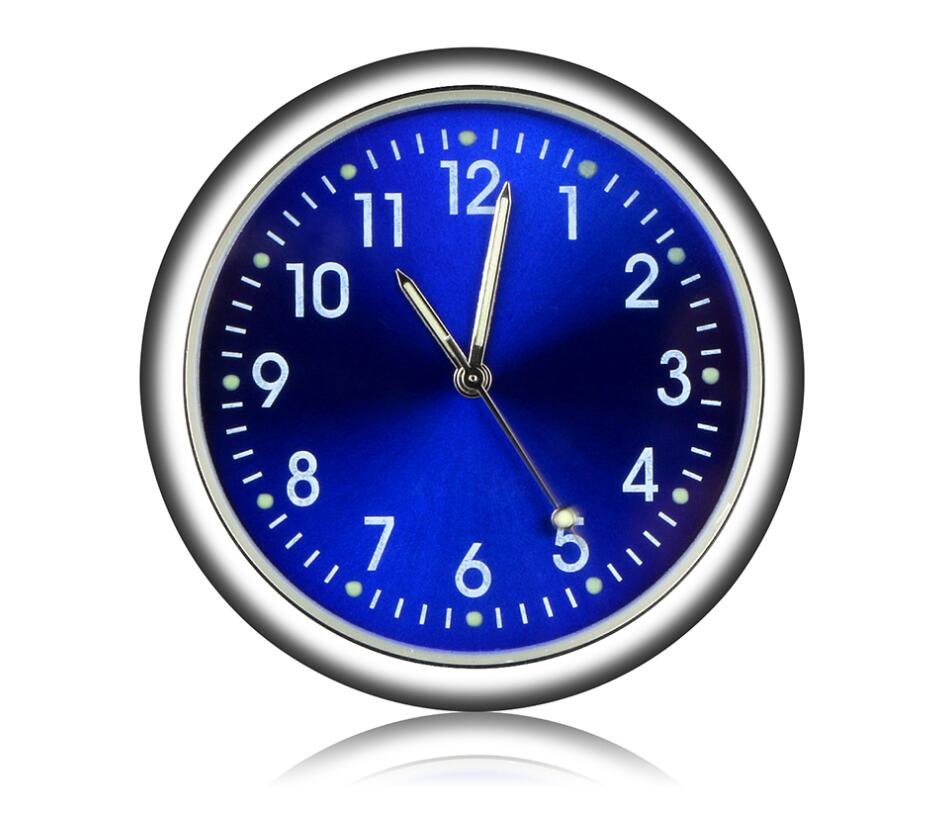 Auto decoratie elektronische meter auto klok uurwerk auto interieur ornament auto sticker horloge interieur in auto accessoires: Blauw