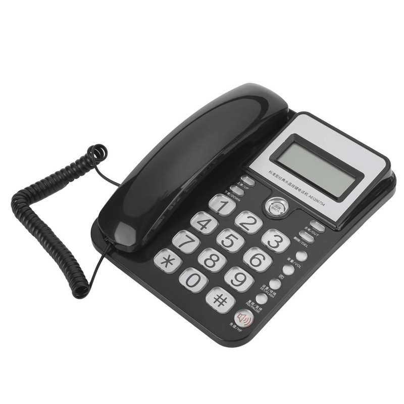 AEQ96754 Large Button Desk Phone ID Caller Single Wired Corded Telephone for Home Office Corded Telephone