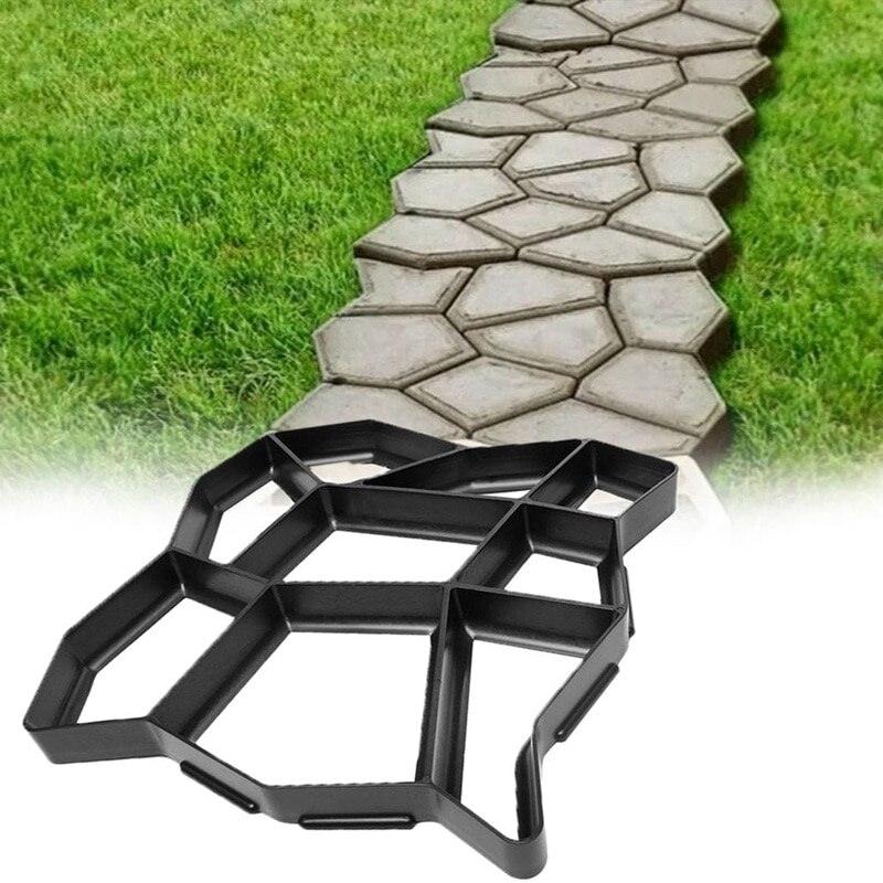 Manually Paving DIY Brick Plastic Path Maker Mold Reusable Concrete Cement Stone Paver Walk Mould For Park Garden