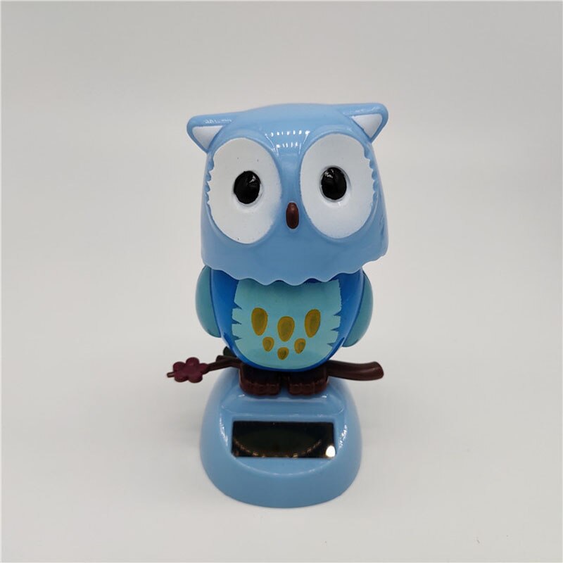 1Pcs Solar Powered Nette Eule Vögel Schütteln Kopf Auto Ornament Solar Spielzeug Klassische Schaukel Puppe Auto-Dashboard Zubehör Spielzeug: 1
