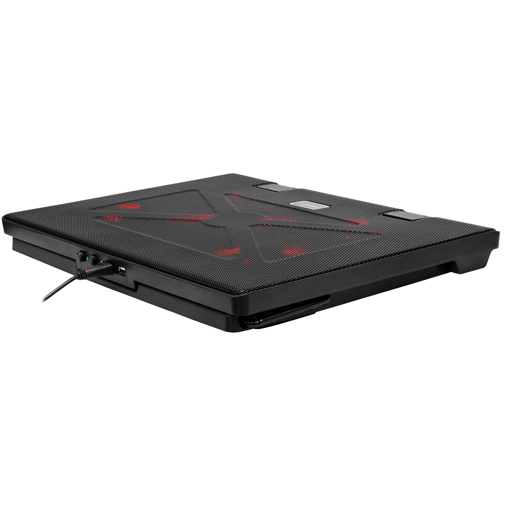 Mars Gaming MNBC2, Base Refrigeradora para PC, hasta 17.3", Refrigerador Portatil 5 ventiladores, LED roja, 2 x USB2.0