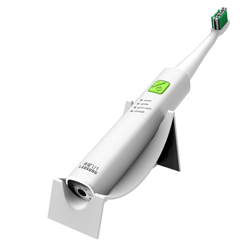 LANSUNG brosse à dents électrique sonique Ultra sonique brosses à dents rechargeables USB avec 4 pièces têtes de rechange et 1 porte-brosse à dents