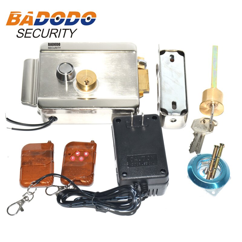 2 remote controlsElectric Gate Door Lock Secure Electric metallic Lock Electronic Door Lock for intercom gate door