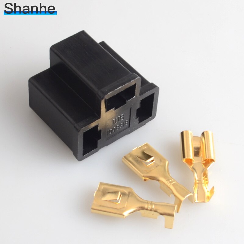 1kits 3Pin H4 Car connector plug H4 Auto holder plug 7.8mm lamp plug bulb socket for Male + female