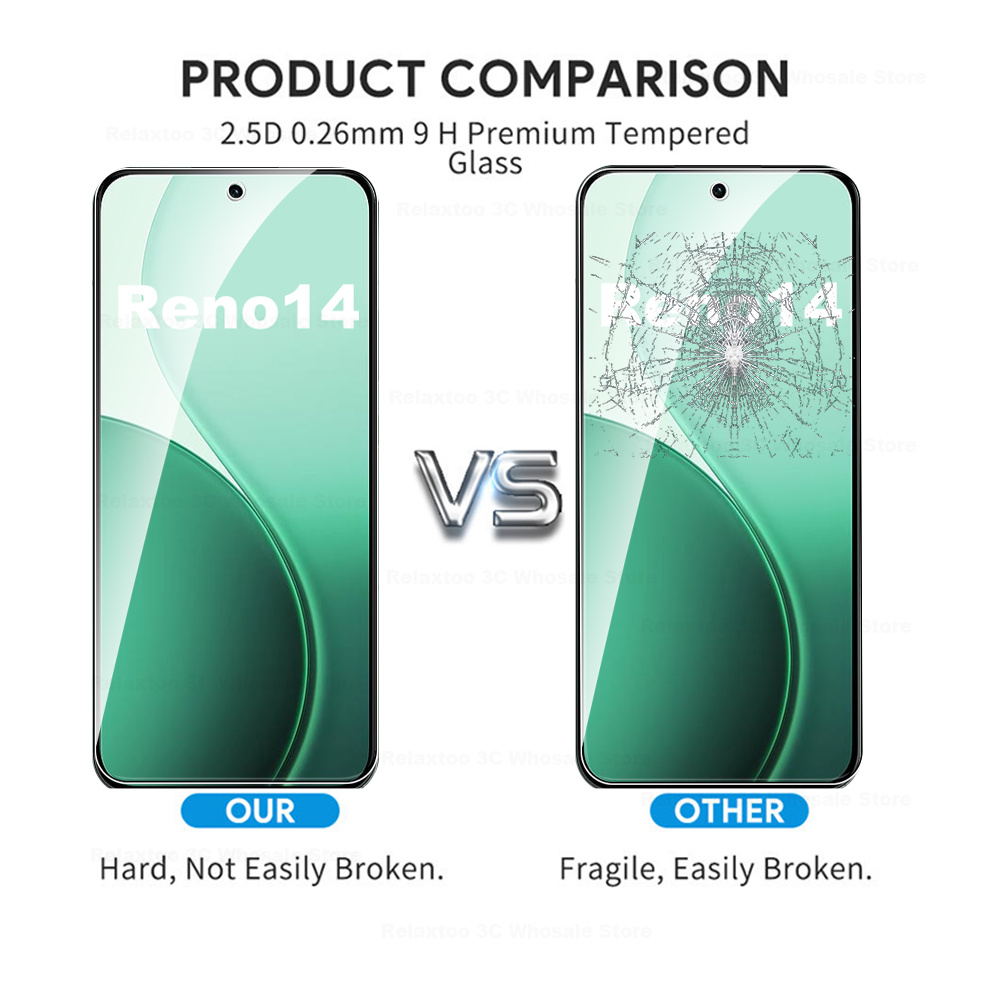 4-1Stck Schutz Glas Für Oppo Reno14 Profi 9H Prämie Bildschirm Schutz Abdeckung Telefon Film Für Oppo Reno14Profi reno 14 14Profi 5G